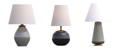 modern lambalar beyaz arkaplanda izole edildi