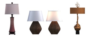 modern lambalar beyaz arkaplanda izole edildi