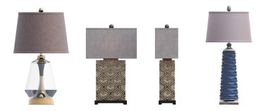 modern lambalar beyaz arkaplanda izole edildi