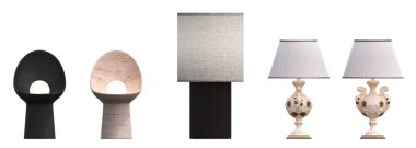 modern lambalar beyaz arkaplanda izole edildi