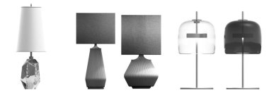 modern lambalar beyaz arkaplanda izole edildi