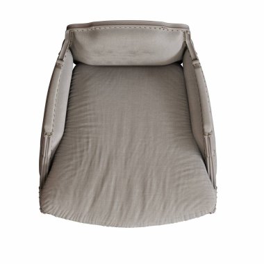 Beyaz arka planda izole edilmiş koltuk, iç mobilyalar, 3 boyutlu illüstrasyon