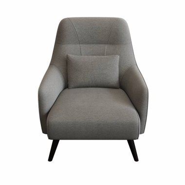 Beyaz arka planda izole edilmiş koltuk, iç mobilyalar, 3 boyutlu illüstrasyon