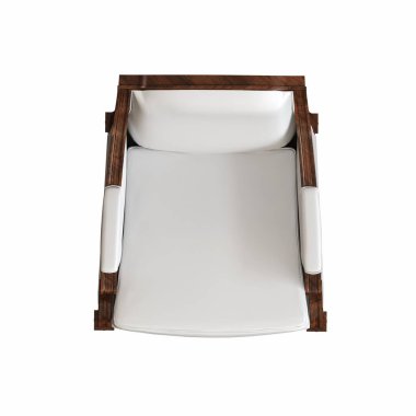 Beyaz arka planda izole edilmiş koltuk, iç mobilyalar, 3 boyutlu illüstrasyon