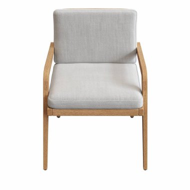 Beyaz arka planda izole edilmiş koltuk, iç mobilyalar, 3 boyutlu illüstrasyon