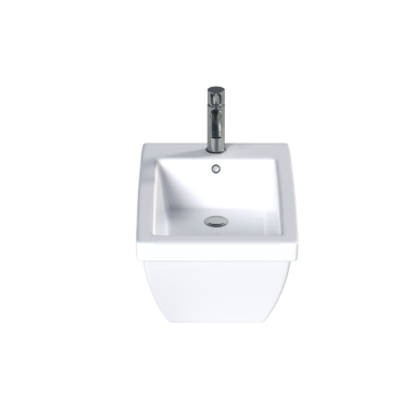 Lavabo tavası beyaz arka plan, bidet, 3D illüstrasyon ve CG canlandırma izole