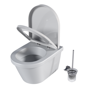 Lavabo tavası beyaz arka plan, bidet, 3D illüstrasyon ve CG canlandırma izole