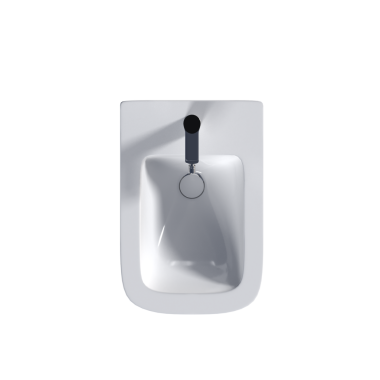 Lavabo tavası beyaz arka plan, bidet, 3D illüstrasyon ve CG canlandırma izole