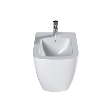 Lavabo tavası beyaz arka plan, bidet, 3D illüstrasyon ve CG canlandırma izole