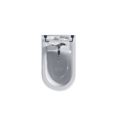 Lavatory pan isolated on a white background, bidet, 3D illustration, and CG render