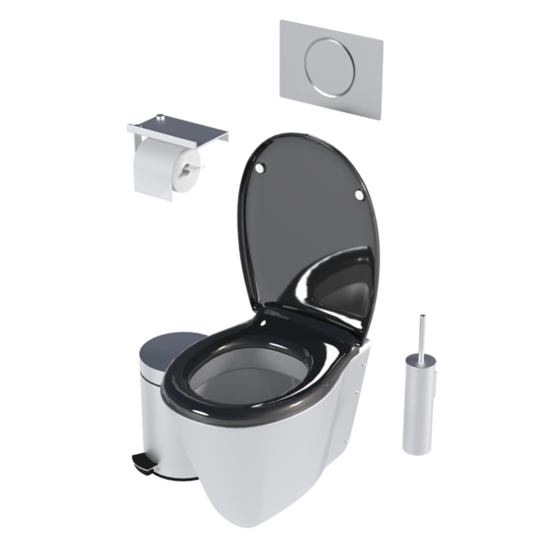 Lavabo tavası beyaz arka plan, bidet, 3D illüstrasyon ve CG canlandırma izole
