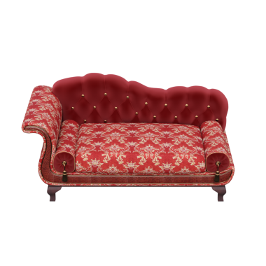 Beyaz arkaplanda izole edilmiş 3d konforlu banket görüntüleme