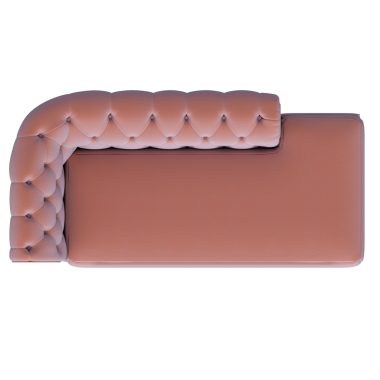 Beyaz arkaplanda izole edilmiş 3d konforlu banket görüntüleme