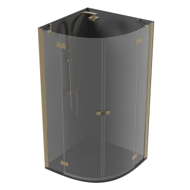 duş kabini, beyaz arka planda gerçekçi 3D illüstrasyon 