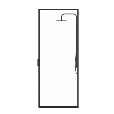 duş kabini, beyaz arka planda gerçekçi 3D illüstrasyon 