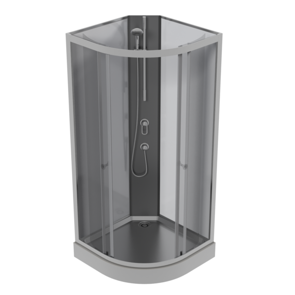 shower cabin, realistic 3d illustration on white background 