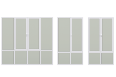 İçerideki pencereler beyaz arkaplanda izole edilmiş, 3B illüstrasyon, cg canlandırma
