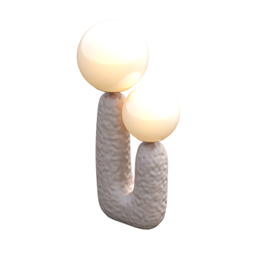 Beyaz arkaplanda izole edilmiş 3D masa lambaları koleksiyonu