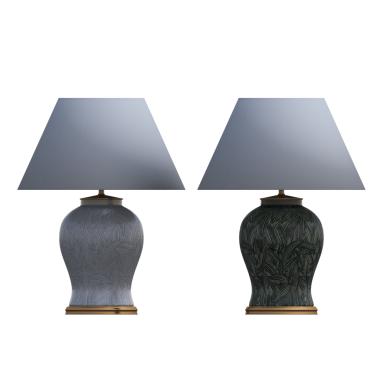 Beyaz arkaplanda izole edilmiş 3D masa lambaları koleksiyonu