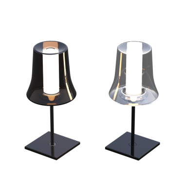 Beyaz arkaplanda izole edilmiş 3D masa lambaları koleksiyonu