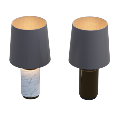 Beyaz arkaplanda izole edilmiş 3D masa lambaları koleksiyonu