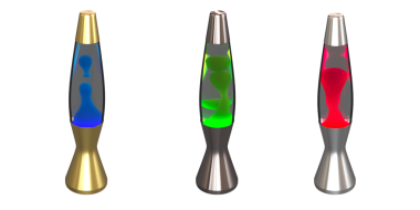 Beyaz arkaplanda izole edilmiş 3D masa lambaları koleksiyonu