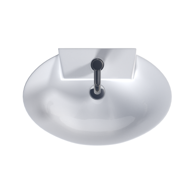 Beyaz arkaplanda gerçekçi 3 boyutlu lavabo oluşturma