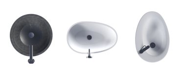 Lavabo seti, beyaz arka planda gerçekçi 3D görüntüleme