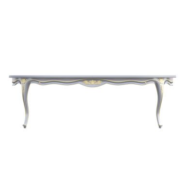 Beyaz arkaplan üzerine masa, mobilyaların gerçekçi 3D sunumu