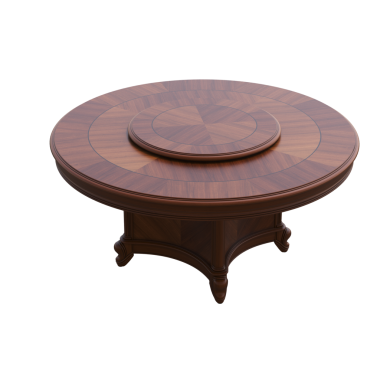 Beyaz arkaplan üzerine masa, mobilyaların gerçekçi 3D sunumu