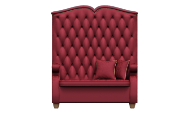 Beyaz arka planda izole edilmiş 3d konforlu kanepe