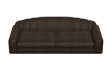 Beyaz arka planda izole edilmiş 3d konforlu kanepe