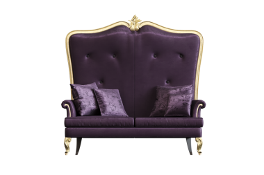 Beyaz arka planda izole edilmiş 3d konforlu kanepe