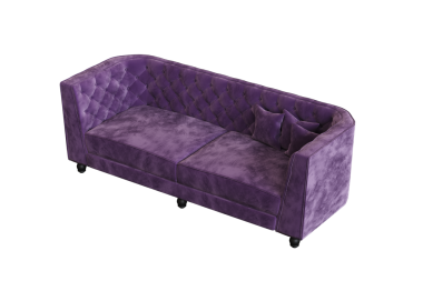 Beyaz arka planda izole edilmiş 3d konforlu kanepe