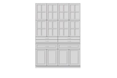 Modern mutfak beyaz arka planda izole edilmiş, ev mobilyası, 3 boyutlu illüstrasyon, cg canlandırma