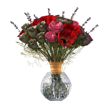 decorative flowers and plants for the interior, isolated on white background, 3D illustration, cg render