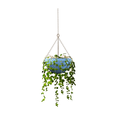 Beyaz arkaplanda izole edilmiş 3D saksı yeşil ev bitkisi