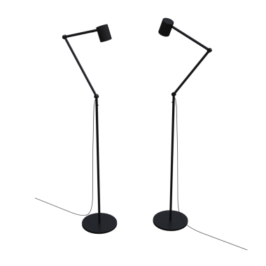 Beyaz arkaplanda izole edilmiş zemin lambaları dizisi, 3 boyutlu görüntüleme 