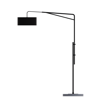 Beyaz arkaplanda izole edilmiş 3B zemin lambası