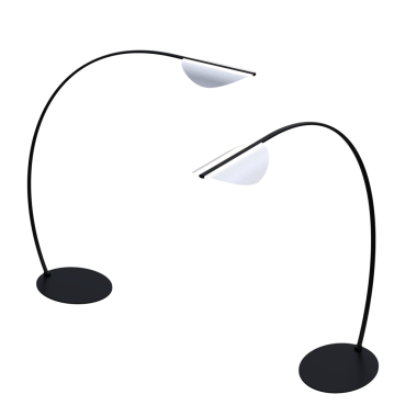 Beyaz arkaplanda izole edilmiş zemin lambaları dizisi, 3 boyutlu görüntüleme 