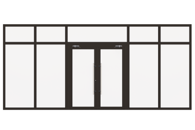 Beyaz arka planda izole edilmiş iç kapılar, iç mobilyalar, 3 boyutlu illüstrasyon, cg canlandırma