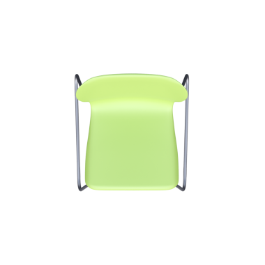 yeşil ofis sandalyesi, beyaz arka planda izole edilmiş 3 boyutlu gerçekçi mobilya tasarımı