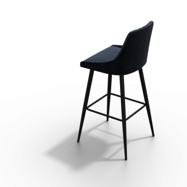 modern bar sandalyesi beyaz arkaplanda izole edilmiş, 3D görüntüleme