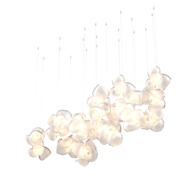 Tavandaki avize beyaz arka planda izole edilmiş, asılı lamba, kolye ışığı, 3 boyutlu illüstrasyon