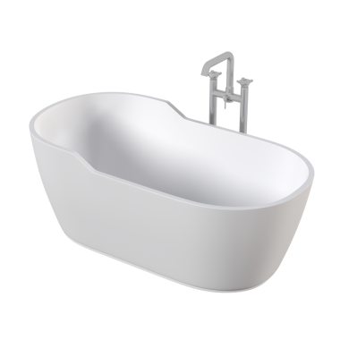 Beyaz arka planda küvetin gerçekçi 3D canlandırması