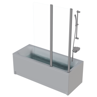Beyaz arka planda küvetin gerçekçi 3D canlandırması