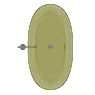 Beyaz arka planda küvetin gerçekçi 3D canlandırması