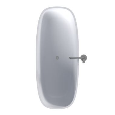 Beyaz arka planda küvetin gerçekçi 3D canlandırması