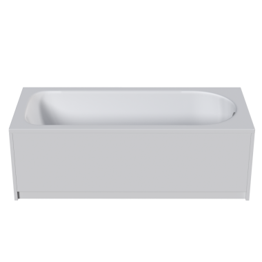 Beyaz arka planda küvetin gerçekçi 3D canlandırması