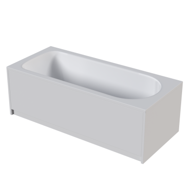 Beyaz arka planda küvetin gerçekçi 3D canlandırması